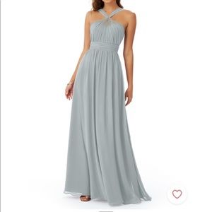 Azazie Dolphin Grey Formal Dress